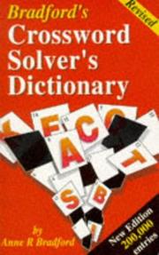 Cover of: Bradford's Crossword Solver's Dictionary by Anne R. Bradford