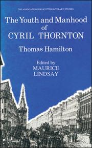 Cover of: The youth and manhood of Cyril Thornton by Judith Martin