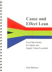 Cover of: Cause and Effect Lean by John Bicheno