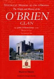 Cover of: Historical memoir of the O'Briens by O'Donoghue, John