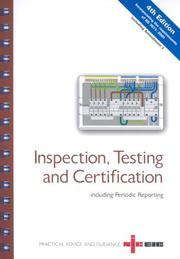 Cover of: Inspection, Testing and Certification