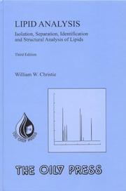 Cover of: Lipid Analysis by William W. Christie
