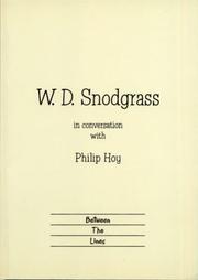 Cover of: W.D. Snodgrass by Philip Hoy