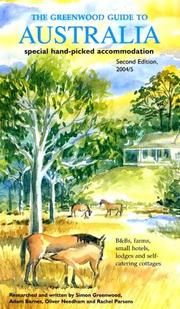 Cover of: The Greenwood Guide To Australia: Special Hand-picked Accommodation (Greenwood Guides)