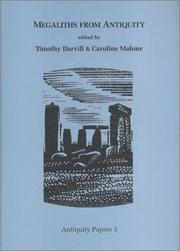 Cover of: Megaliths from Antiquity (Antiquity Papers, 3) by 