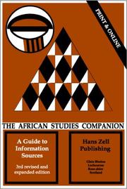 Cover of: The African studies companion: a guide to information sources