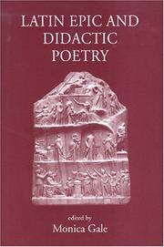 Cover of: Latin Epic And Didactic Poetry: Genre, Tradition And Individuality