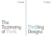 Cover of: The Taxonomy of Thrill and Thrilling Designs