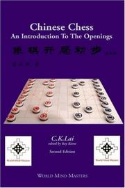 Cover of: Chinese Chess: An Introduction to the Openings