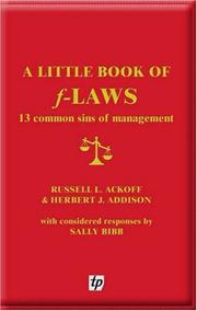 Cover of: A Little Book of F-laws by Russell L. Ackoff, Herbert J. Addison, Sally Bibb