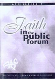 Cover of: Faith in the public forum