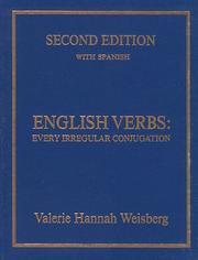 Cover of: English Verbs by Valerie Hannah Weisberg, Valerie Hannah Weisberg