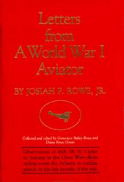Cover of: Letters from a World War I aviator