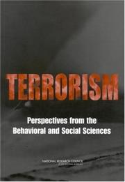 Cover of: Terrorism: perspectives from the behavioral and social sciences