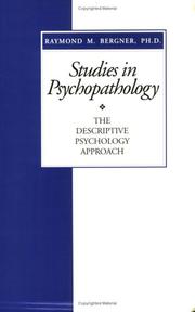 Cover of: Studies in Psychopathology: The Descriptive Psychology Approach