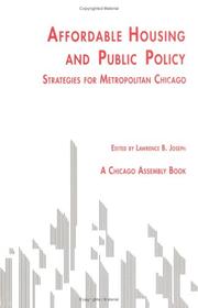 Cover of: Affordable housing and public policy: strategies for metropolitan Chicago
