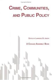 Cover of: Crime, communities, and public policy