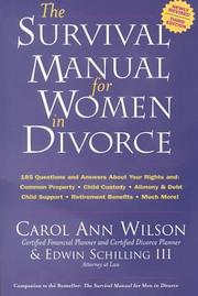 Cover of: The Survival Manual for Women in Divorce: 185 Questions and Answers About Your Rights