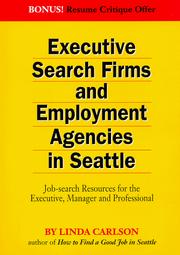 Cover of: Executive search firms and employment agencies in Seattle