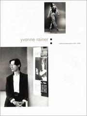 Cover of: Yvonne Rainer: Radical Juxtapositions 1961-2002
