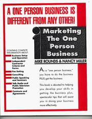 Cover of: Marketing The One Person Business