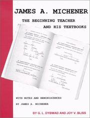 Cover of: James A. Michener: the beginning teacher and his textbooks