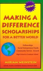 Cover of: Making a Difference Scholarships by Miriam Weinstein