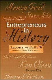 Cover of: Entrepreneurs in history-- success vs. failure: entrepreneurial role models