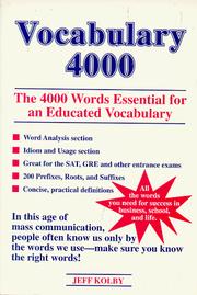 Cover of: Vocabulary 4000 by Jeff Kolby