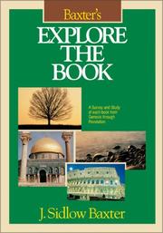 Cover of: Baxter's Explore the Book by J. Sidlow Baxter
