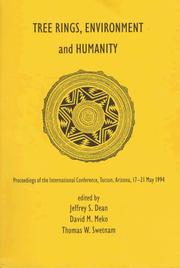 Cover of: Tree rings, environment, and humanity: proceedings of the international conference, Tucson, Arizona, 17-21 May 1994