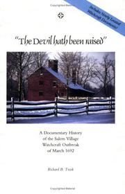 Cover of: The devil hath been raised by Richard B. Trask