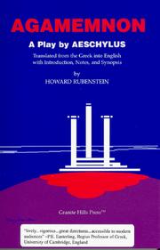 Cover of: Agamemnon by Aeschylus