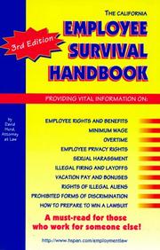 Cover of: The California Employee Survival Handbook