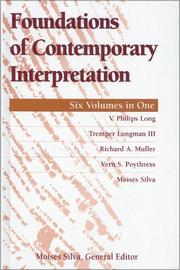 Cover of: Foundations of contemporary interpretation by V. Philips Long ... [et al.] ; Moisés Silva, general editor.