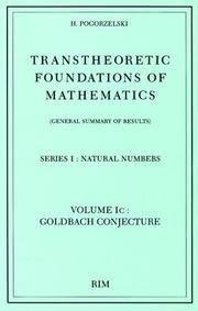 Cover of: Transtheoretic foundations of mathematics (general summary of results).