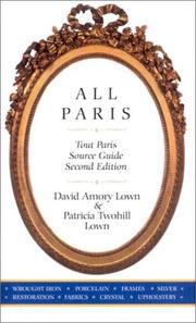 Cover of: All Paris, Second Edition (Tout Paris) by Patricia Twohill Lown, David Amory Lown