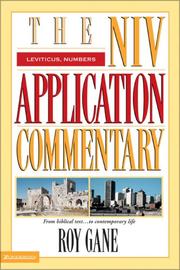 Cover of: Leviticus, Numbers (NIV Application Commentary)