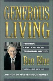Cover of: Generous living by Ron Blue