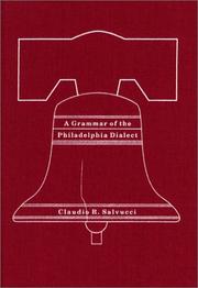 Cover of: A Grammar of the Philadelphia Dialect