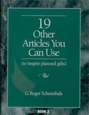 Cover of: 19 other articles you can use (to acquire planned gifts) : book 3