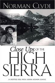 Cover of: Close ups of the High Sierra