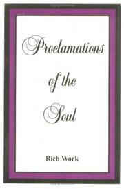 Cover of: Proclamations of the Soul | Rich Work