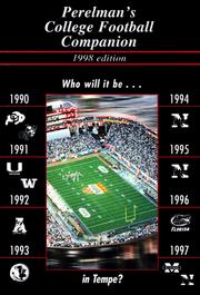 Cover of: Perelman's College Football Companion by Richard B. Perelman