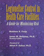 Cover of: Legionellae control in health care facilities by Matthew R. Freije