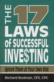 Cover of: The 17 laws of successful inve$ting by Richard Rodman