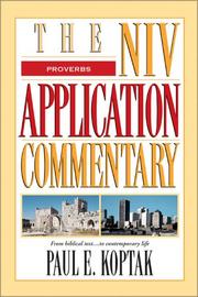 Cover of: Proverbs (NIV Application Commentary)