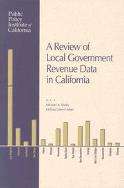 Cover of: A review of local government revenue data in California