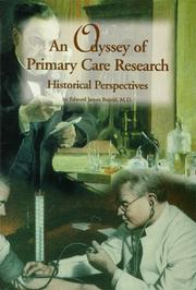 Cover of: An Odyssey Of Primary Care Research Historical Perspectives by Edward James Bujold