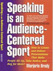 Cover of: Speaking Is An Audience-Centered Sport